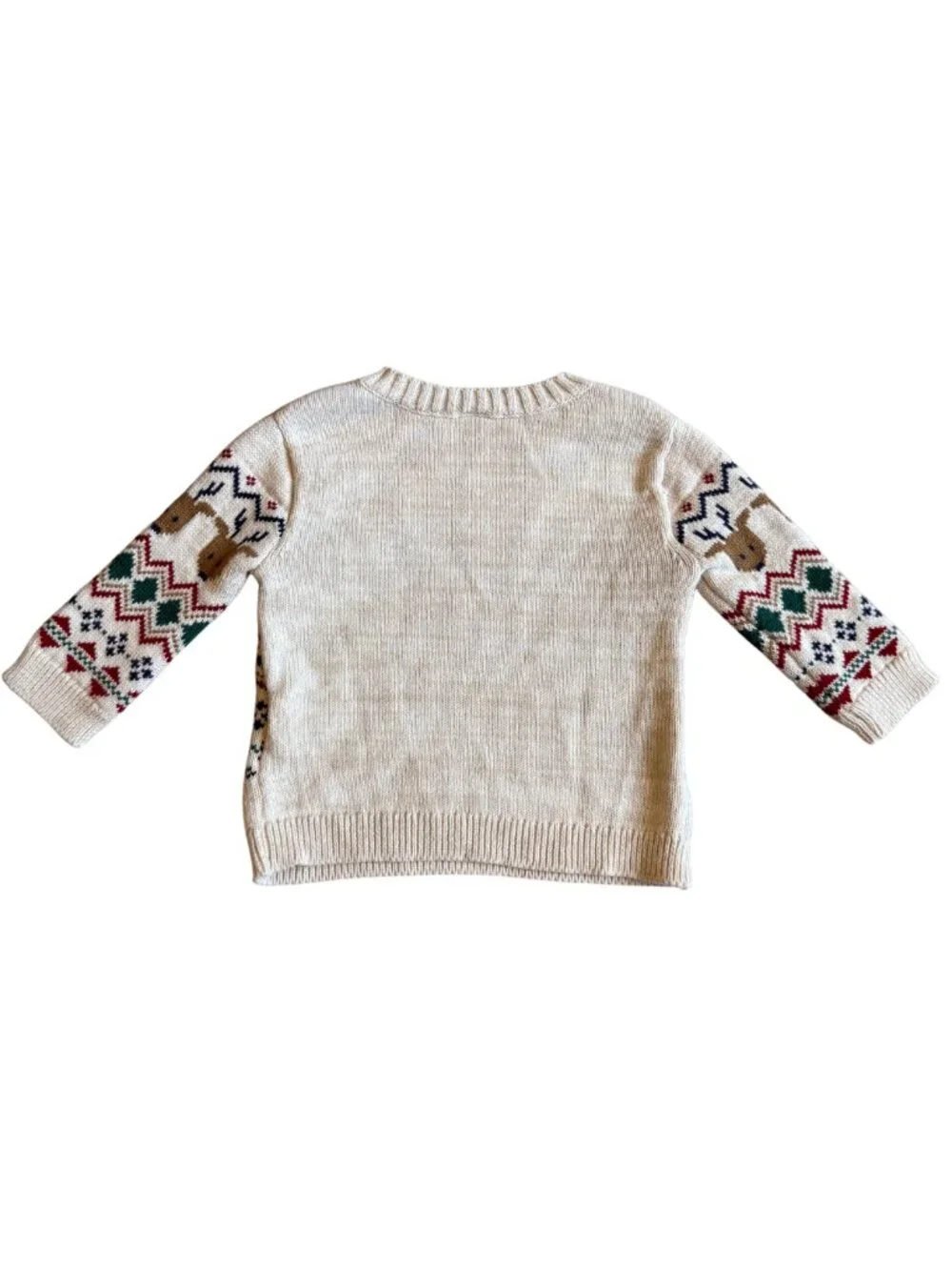 Carter’s LIKE NEW Fair Isle Reindeer Sweater & Pants Set Ivory Holiday 9M